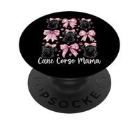 Lazo Cane Corso Mama Dog Mama para el Día de la Madre, Color Rosa PopSockets PopGrip Adhesivo