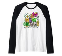 Lazo con estampado de New Orleans Lightning en negrita con diseño de City Pride Camiseta Manga Raglan