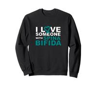 Lazo con Forma de corazón con diseño de «I Love Someone with Someone with Spina Bífida» Sudadera