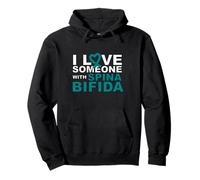 Lazo con Forma de corazón con diseño de «I Love Someone with Someone with Spina Bífida» Sudadera con Capucha