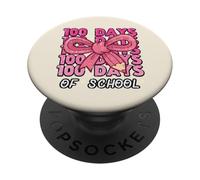Lazo con Lazo para el 100 día de Clases, 100 días para niñas y Mujeres PopSockets PopGrip Adhesivo