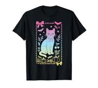 Lazo coqueto Gato Negro Familiar Pastel Bruja Chica Camiseta