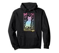 Lazo coqueto Gato Negro Familiar Pastel Bruja Chica Sudadera con Capucha