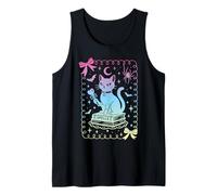 Lazo coqueto Gato Negro Libro de Hechizos Bruja Pastel Camiseta sin Mangas