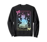 Lazo coqueto Gato Negro Libro de Hechizos Bruja Pastel Sudadera