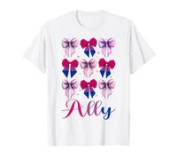 Lazo de coqueta para niña LGBTQ, bisexual, con bandera del orgullo bisexual, de Ally Camiseta