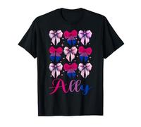 Lazo de coqueta para niña LGBTQ, bisexual, con bandera del orgullo bisexual, de Ally Camiseta