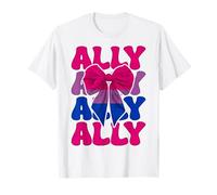 Lazo de coqueta para niña LGBTQ, bisexual, con bandera del orgullo bisexual, de Ally Camiseta