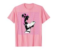 Lazo de Coqueta para Profesor de economía y niña, Cinta Rosa Camiseta