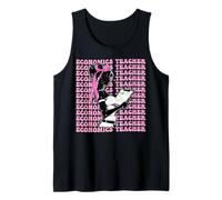 Lazo de coqueta para profesor de economía y niña, cinta rosa Camiseta sin Mangas