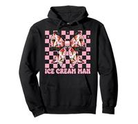 Lazo de Coqueta Rosa con Forma de Cono de Ice Cream Man Sudadera con Capucha