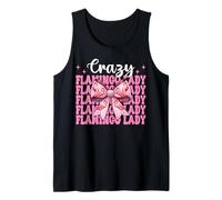 Lazo de Coqueta Rosa Crazy Flamingo Lady Flamingo para niña y mamá Camiseta sin Mangas