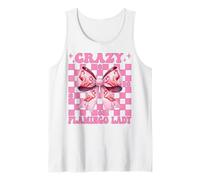 Lazo de Coqueta Rosa Crazy Flamingo Lady Flamingo para niña y mamá Camiseta sin Mangas
