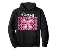 Lazo de Coqueta Rosa Crazy Flamingo Lady Flamingo para niña y mamá Sudadera con Capucha