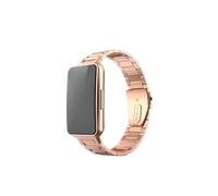 Lazo de Correa de acero inoxidable apto for Huawei Honor Band 6 7, pulsera de reloj de Metal for hombres y mujeres, Correa for Huawei Watch Fit 2 cierres (Color : Rose gold, Size : For Huawei watch