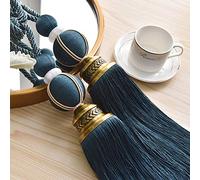 Lazo De Cortina Estilo Europeo Correas De Cortina Cortinas Bola Colgante Cuerda Atada Cortinas Hebilla Borla Una Sola Bola Varilla Romana Decoración Colgante-Gris / 2/769 /609 (Color : Blue/2)