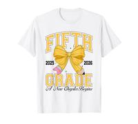 Lazo de lápiz para el Primer día de Regreso a Clases de Quinto Grado 2025 para niñas Camiseta