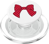 Lazo de Lunares Rojos y Blancos con Lunares para niña PopSockets PopGrip para MagSafe