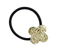 Lazo de metal para el pelo, soporte geométrico para cola de caballo, coleta de caballo, lazos de metal para el pelo, puño dorado para el pelo para uso diario y ocasiones especiales