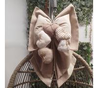 Lazo de nacimiento de corazón beige BabyChic