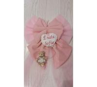 Lazo de nacimiento personalizable en algodón y tul BabyChic