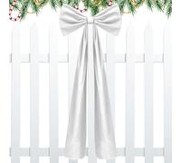 Lazo de Navidad de terciopelo - Adorno de árbol de gran tamaño, decoración de casa de vacaciones grande | Hermosa decoración de fiesta de corona de boda para guirnaldas de envoltura de regalo de manta