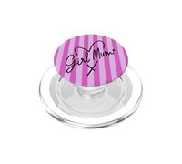 Lazo de Rayas de Caramelo Rosa superlindo niña mamá PopSockets PopGrip para MagSafe