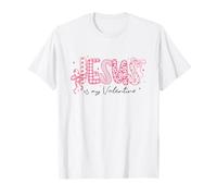 Lazo de Retazos con diseño de corazón Cristiano con diseño de Jesús es mi día de San Valentín Camiseta