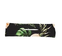 Lazo de tela para moño, bandas para el pelo para mujer, accesorio de peinado duradero, ligero, fácil de llevar, para la vida cotidiana, yoga, correr, bailar (impresión negra)