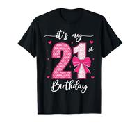 Lazo Divertido para Fiesta de cumpleaños de 21 años con Texto en inglés It's My 21st Birthday Camiseta
