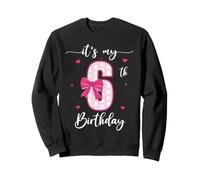 Lazo Divertido para Fiesta de cumpleaños de 6 años con Texto en inglés It's My 6th Birthday Sudadera