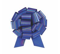 Lazo extragrande de 30,5 cm holográfico azul con purpurina - Haz una declaración con un lazo grande para regalo - Lazo de regalo grande perfecto para bicicletas, electrodomésticos, duchas,