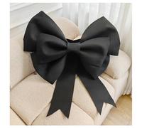 Lazo extragrande decorativo DIY, lazo gigante, lazo rojo enorme, lazo para coche, lazo para regalo de boda, fiesta, San Valentín, Navidad, decoración, negro, 30 cm