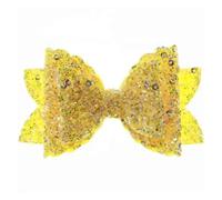 Lazo for el pelo de cuero con purpurina y totalmente cubierto for Clips, lazos boutique for diademas para Tocados(Color6,5Pcs)