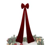 Lazo Gigante para Árbol de Navidad - 2.0 m Decoración Estacional | Decoración con Lazos De Terciopelo Grandes para Navidad - para Hogar Escaleras Chimenea Porche Oficina Fiesta Boda Centro