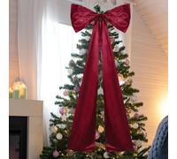 Lazo Gigante para árbol de Navidad, 50 x 117 cm, Forma Vintage, decoración para Fiestas, Adornos para el hogar, Bodas, cumpleaños o Fiestas