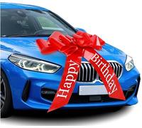 Lazo grande de regalo de 4 unidades, rojo, azul, 2 espejos retrovisores, lazo gigante, regalo para 18 cumpleaños