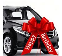 Lazo Grande para Coche, Lazo Gigante para Regalo Coche Happy Birthday, Lazo Regalo Grande, Lazo de Coche XXL 76cm, Lazo de Regalo para Bicicleta, Navidad, Nuevo Hogar, Boda, Cumpleaños, Fiesta