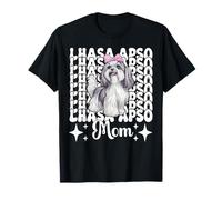 Lazo Lhasa Apso para mamá, Perro y mamá, para el Día de la Madre, Color Rosa Camiseta