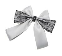 Lazo modificable para el pelo con delicado ribete de encaje, cómodo complemento de tela para trajes casuales, fiestas, moda y pensamientos presentes, pinzas permanentes suaves con cinta