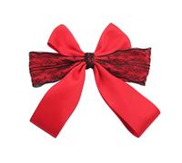 Lazo modificable para el pelo con delicado ribete de encaje, cómodo complemento de tela para trajes casuales, fiestas, moda y pensamientos presentes, pinzas permanentes suaves con cinta