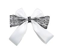 Lazo modificable para el pelo con delicado ribete de encaje, cómodo complemento de tela para trajes casuales, fiestas, moda y pensamientos presentes, pinzas permanentes suaves con cinta