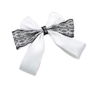 Lazo modificable para el pelo con delicado ribete de encaje, cómodo complemento de tela para trajes casuales, fiestas, moda y pensamientos de regalo, elegantes pinzas de encaje para mujer