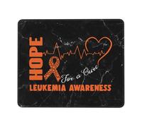 Lazo Naranja De Concienciación sobre El Cáncer De Leucemia: Esperanza para Curarla. Alfombrilla De Ratón Bordes Cosidos Alfombrillas De Mouse Antideslizante Alfombrilla para Ratón para 25X30Cm