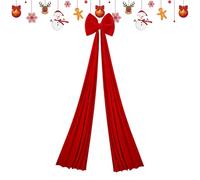 Lazo navideño grande: lazos para árboles de 6,6 pies, decoración navideña, lazos grandes de terciopelo para copa de árbol | Lazo gigante para pared del hogar, chimenea, porche, oficina, fiesta, boda,