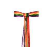 Lazo para bautizo, hecho a mano Rosett con Rainbow colores Pastel de Grace de Suecia Bright rainbow colors