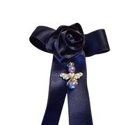 Lazo para bautizo, maravilloso hecho a mano rose-bow roseta de Grace de Suecia azul azul marino