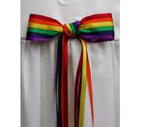Lazo para bautizo, ROSETT hecho a mano con brillante de colores de Grace de Suecia bright rainbow colors