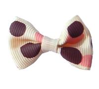 Lazo para el pelo de perros beige con lunares grandes "Big Dot" de GogiPet