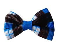 Lazo para el pelo de perros con cuadros negro, azul y blanco "Pedro" de GogiPet